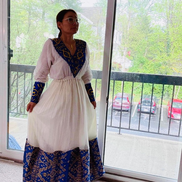 A Habesha Kemis with Menen and Tilf Designs, habesha libs, habesha kemis, - Picture 5 of 5